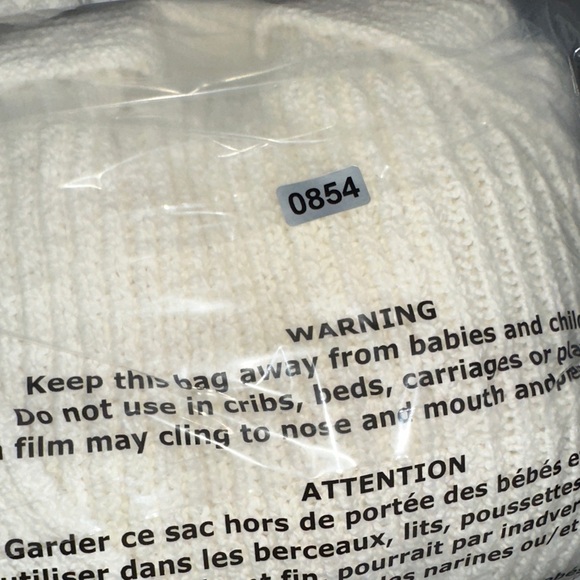 A.L.C. Cream Faux Wrap Deep Vneck Knit Sweater - Picture 9 of 9